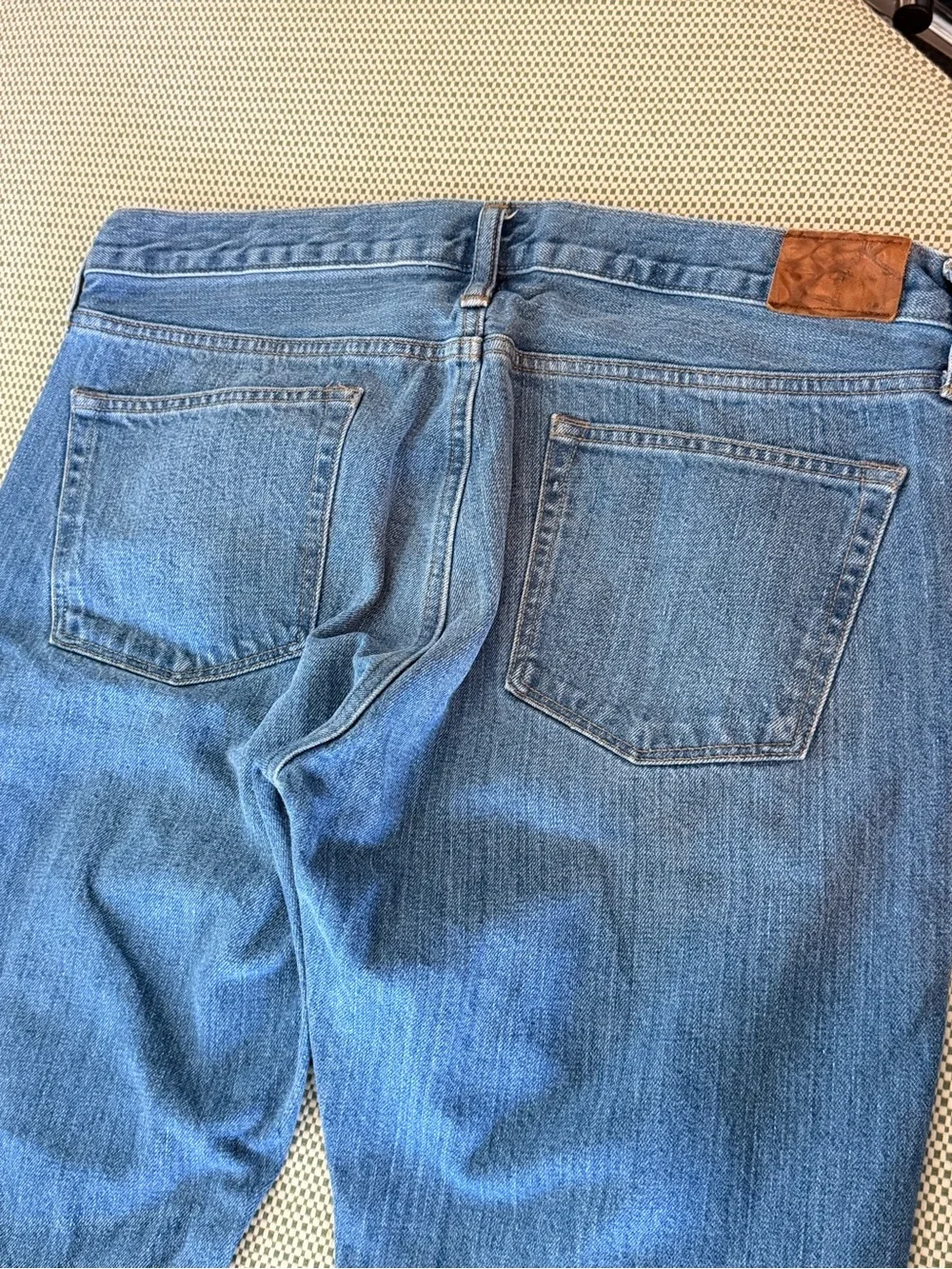 J. Crew Men's Slim-Straight Jeans in Medium Blue Wash #112